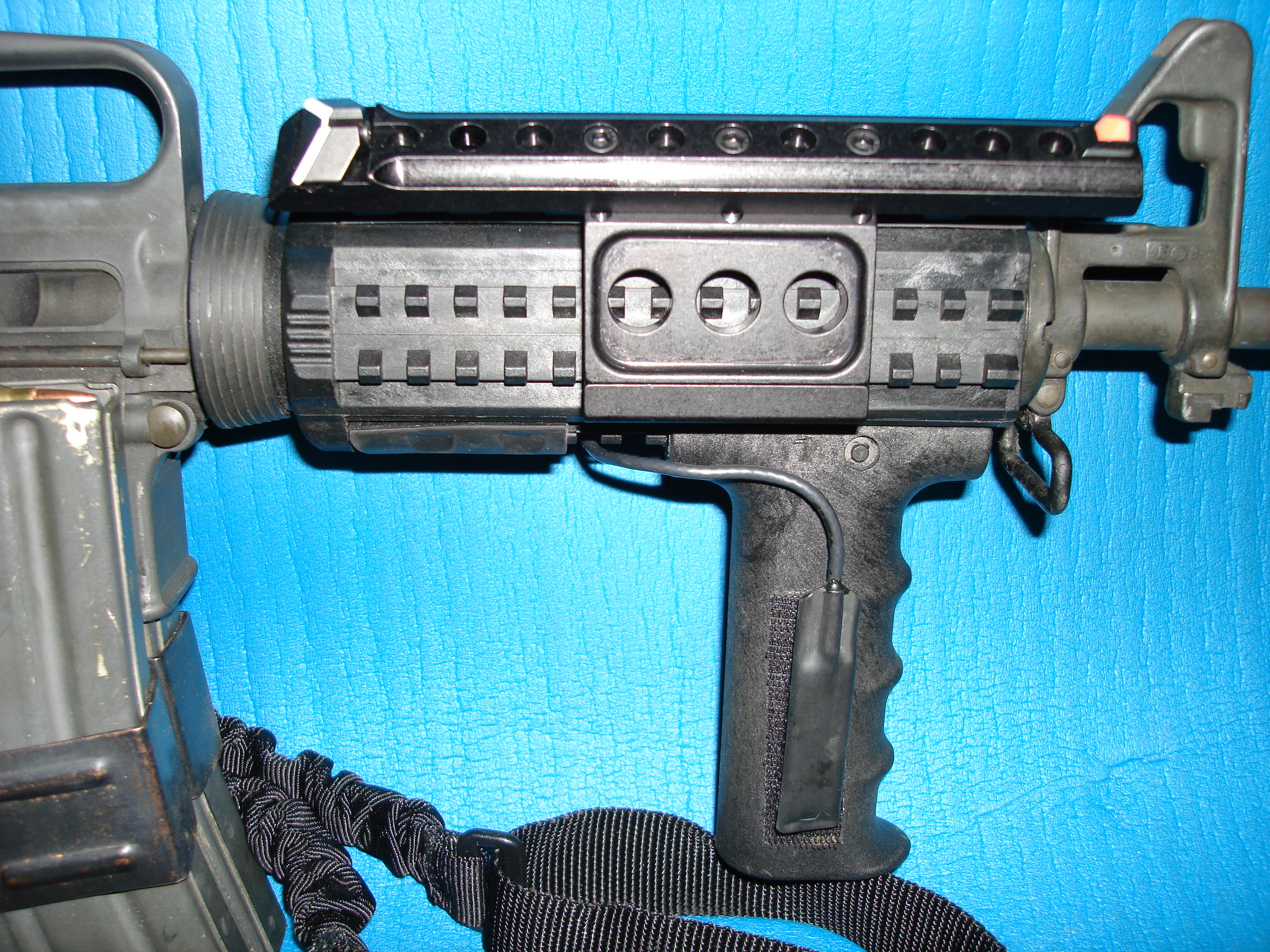 Side view — Guardian sights on Picatinny rail